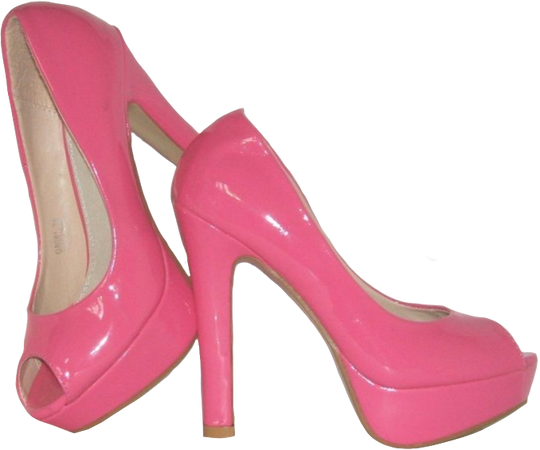 pink peep toe high heels