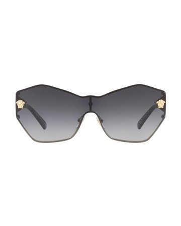 Versace Rimless Shield Medusa Head Sunglasses