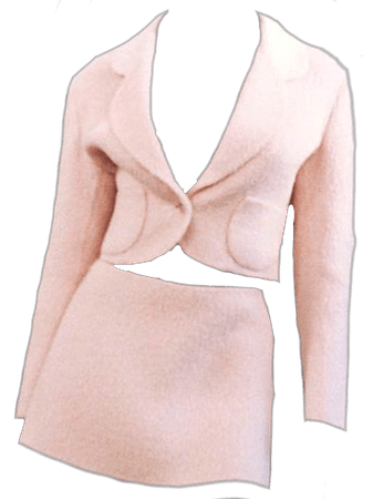 prada 1992 pink jacket and skirt set