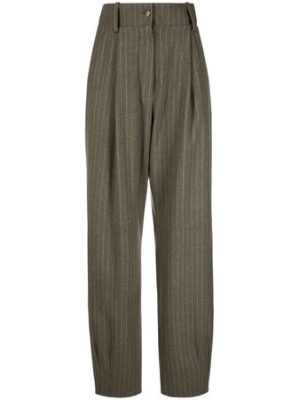 The Mannei high-waisted pinstripe tailored trousers - FARFETCH