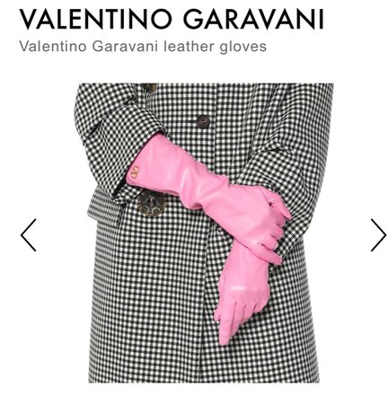 valentino garavani pink leather gloves