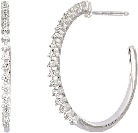 Bardot Diamond Hoop Earrings