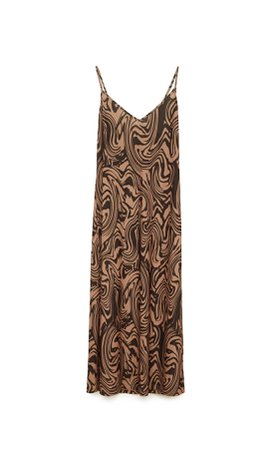 Printed strappy maxi dress - Women's Just in | Stradivarius United States