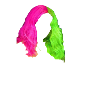 pink & green hair png