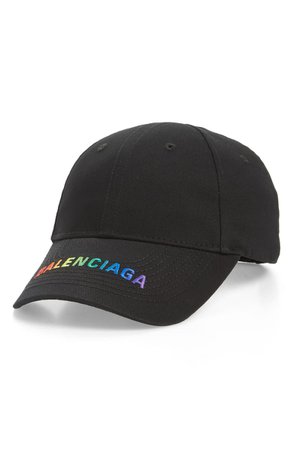 Balenciaga Rainbow Logo Baseball Cap | Nordstrom
