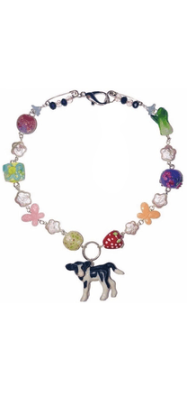 cow beaded necklace png