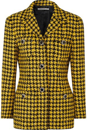 Alessandra Rich | Houndstooth wool-blend tweed jacket | NET-A-PORTER.COM