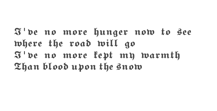 blood upon the snow