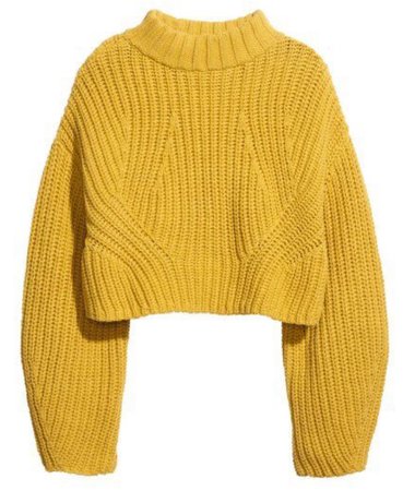 yellow knit crop top