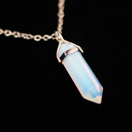 Opal crystal necklace