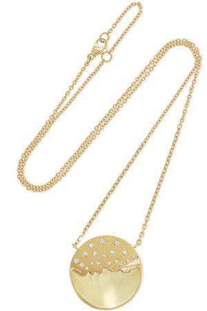 Brooke Gregson | Moonbeam 18-karat gold, moonstone and diamond necklace | NET-A-PORTER.COM