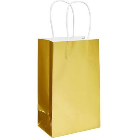 Extra Small Gold Paper Gift Bag Party City