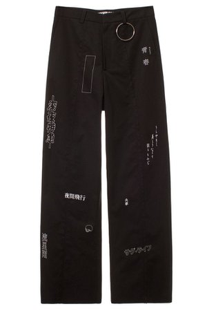 black goth graphic pants