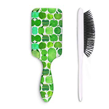 green apple hairbrush