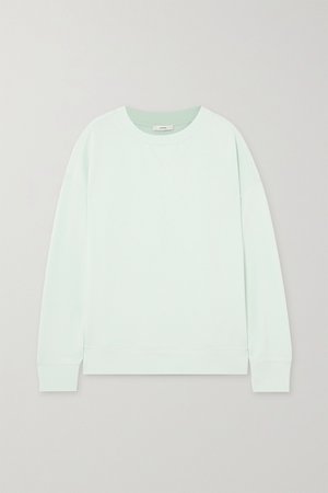 Green Cotton-jersey sweatshirt | Vince | NET-A-PORTER