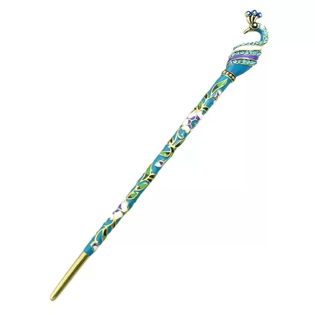 DressLily.com: Photo Gallery - Court Colorful Enamel Peacock Long Hairpin