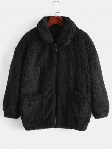 fuzzy black jacket
