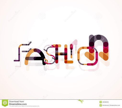 Fashion word font concept stock vector. Illustration of print - 48498232