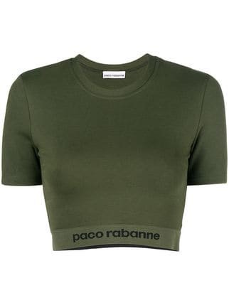 Paco Rabanne t-shirt Crop à Logo - Farfetch