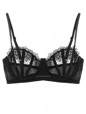 black lacy bra