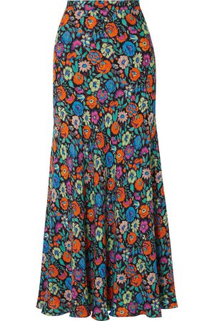 Etro | Floral-print crepe maxi skirt | NET-A-PORTER.COM