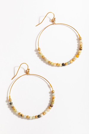 Elise Stone Circle Drop Earrings | francesca's