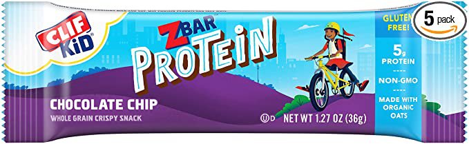 Amazon.com : CLIF KID ZBAR - Protein Granola Bars - Chocolate Chip - Non-GMO - Organic -Lunch Box Snacks (1.27 Ounce Energy Bars, 5 Count) : Health & Household