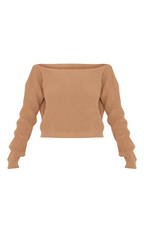 Blush Off Shoulder Sweater | Knitwear | PrettyLittleThing USA