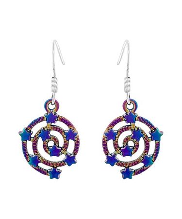 BeSheek Purple & Blue Spiral Galaxy Drop Earrings | Best Price and Reviews | Zulily