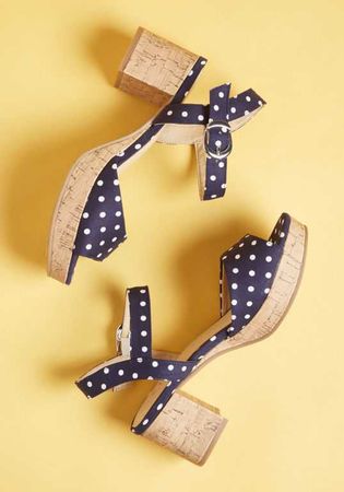 Parading Patterns Block Heel in Dots | ModCloth