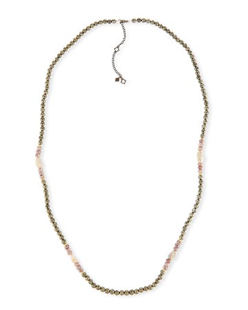 Armenta 40" Old World Pyrite, Corundum & Opal Necklace