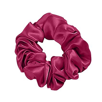 Amazon.com : MTSNOO Silk Scrunchies for Hair Sleep 100% Pure 22 Momme Mulberry Silk Scrunchies for Curly Hair with Elastic Band 1 Pack Silk Hair Ties Ropes Scrunchies Set for Women Girls : Beauty & Personal Care