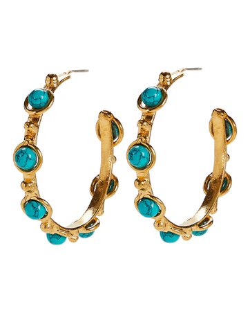 Sylvia Toledano Petite Candy Turquoise Hoop Earrings | INTERMIX®