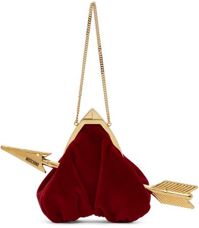 Moschino: Red Pierced Heart Bag | SSENSE