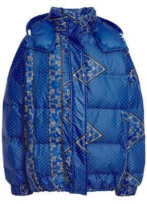 Foxworth Quilted Printed Shell Hooded Down Jacket