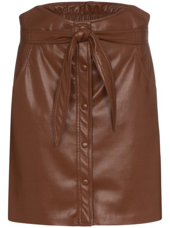Nanushka belted faux leather mini skirt