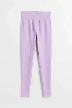 Seamless Sports Leggings - Light purple - Ladies | H&M US