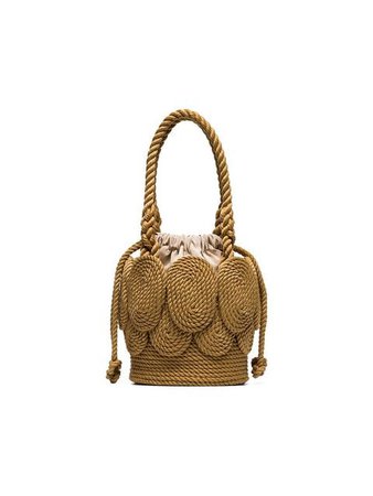Mehry Mu Sand Brown Chacha Shell Rope Shoulder Bag - Farfetch