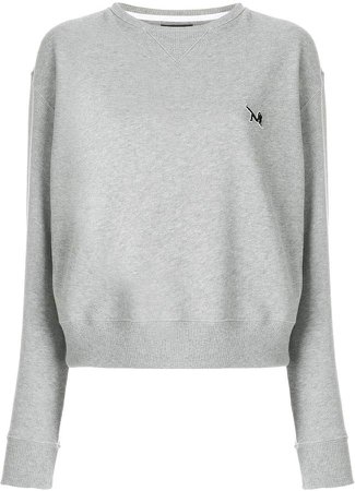 embroidered logo sweatshirt