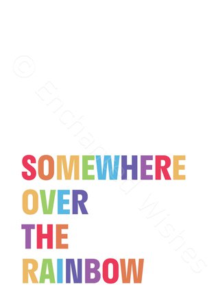 Somewhere Over the Rainbow Print Set | Art prints | Nursery Wall Art | Quote Prints | Enchanted Wishes