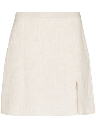 Shop Reformation Baker linen mini skirt with Express Delivery - Farfetch