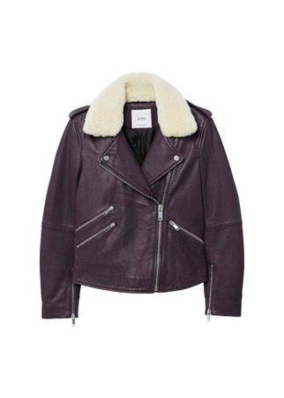 MANGO Sheepskin leather jacket