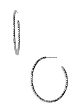 Argento Vivo Textured Hoop Earrings | Nordstrom