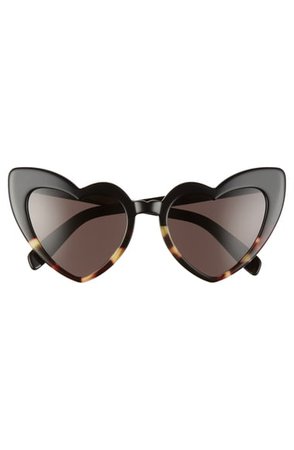 Saint Laurent Loulou 54mm Heart Sunglasses | Nordstrom