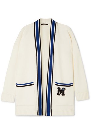 Maje | Millenium oversized appliquéd knitted cardigan | NET-A-PORTER.COM