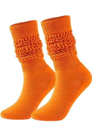 orange slouch socks