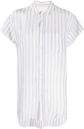 Stripe-Pattern Short-Sleeve Shirt