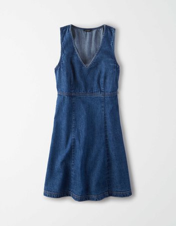 AE Studio Denim Mini Dress blue