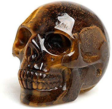Ruhong 5cm Natural Reki Quartz Healing Crystal Stone Figurine Craft Skull Sculpture Head Statue (Brown): Amazon.ca: Home & Kitchen