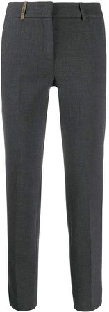 slim fit cropped trousers